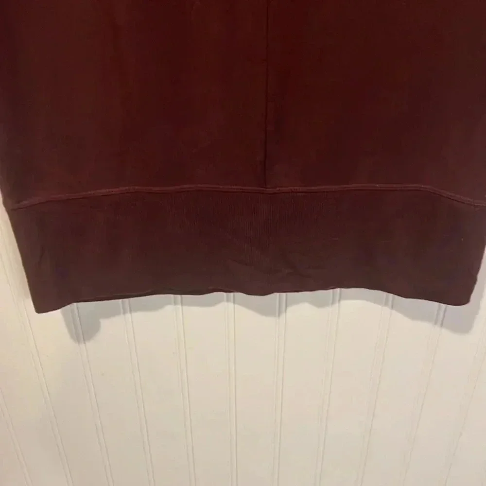 Athleta Burgundy Studio Barre 2.0 sweatshirt dress size X small - Picture 7 of 12